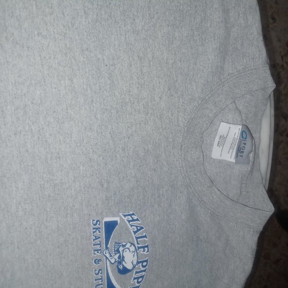 Half Pipe Skate & Stuff Tee Medium Gray White Blue - Picture 4 of 4